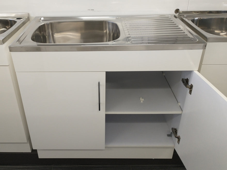 1000*570*870mm 304 Stainless Steel Laundry Tub with Polyurethane Cabinet