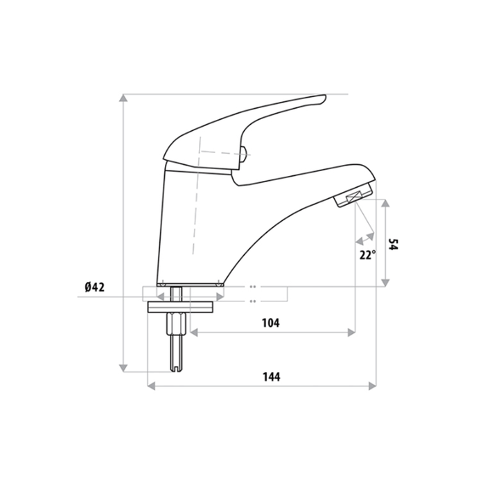Renovator MK2 Basin Mixer with Loop Handle Chrome