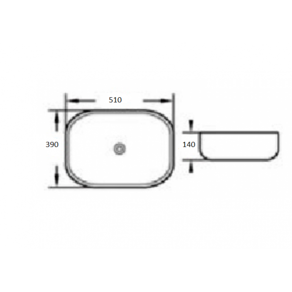 510*390*140mm SIMA Gloss White Ceramic Above Counter Basin Electroplating Silver Top Line 32mm No Overflow Waste Not Included With Basin