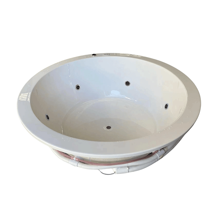 1500*1500*500mm Lucena Round Gloss White Acrylic 14 Jets Drop in Spa Bath Tub