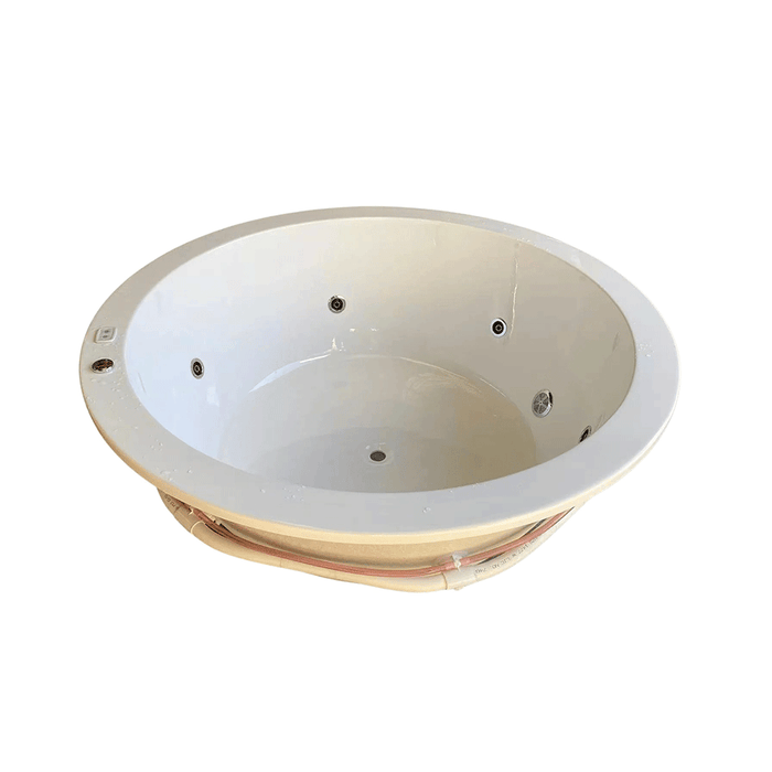 1500*1500*500mm Lucena Round Gloss White Acrylic 14 Jets Drop in Spa Bath Tub