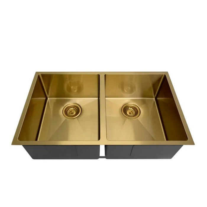 760*450*220mm Inspire ARTE Brushed Stainless Steel Double Bowl Top/Under Mount Kitchen Sink