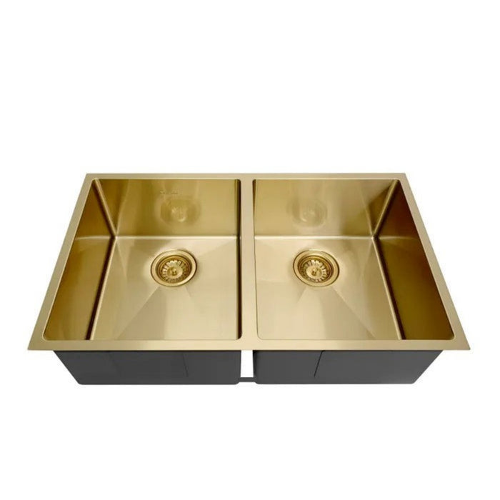 760*450*220mm Inspire ARTE Brushed Stainless Steel Double Bowl Top/Under Mount Kitchen Sink