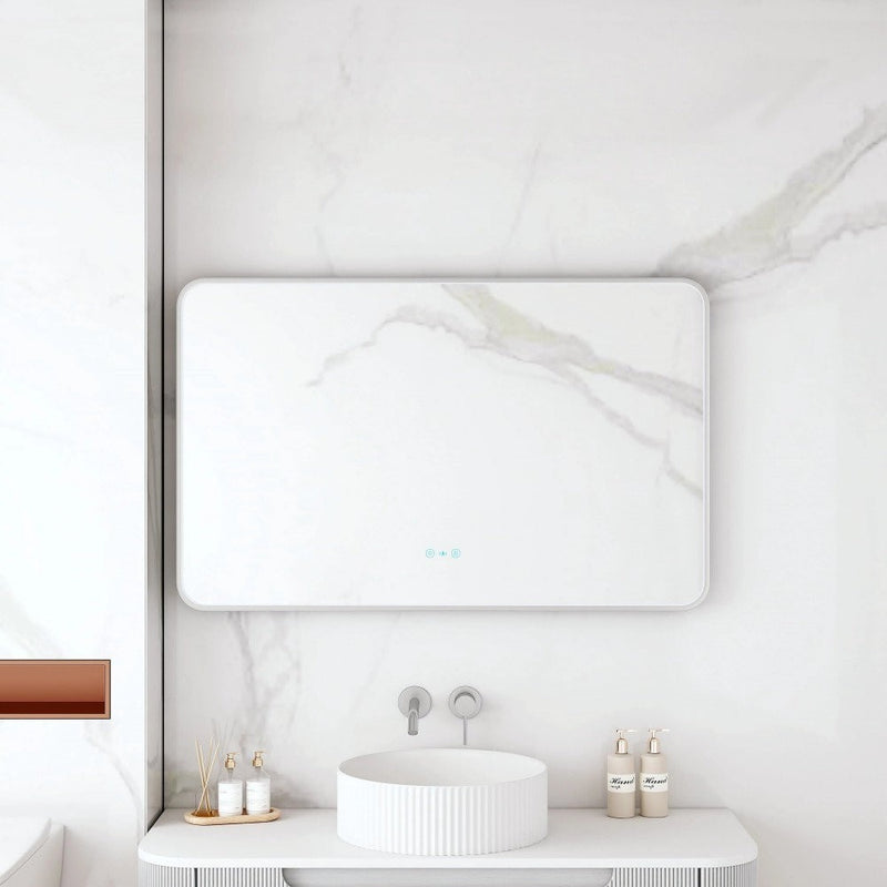 750/900/1200mm Mercio Maia Rectangular Three-in-One Sensor Control Framed LED Mirror