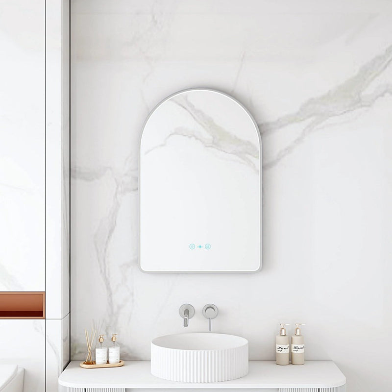 600*900mm Mercio Maia Arch Three-in-One Sensor Control Framed LED Mirror