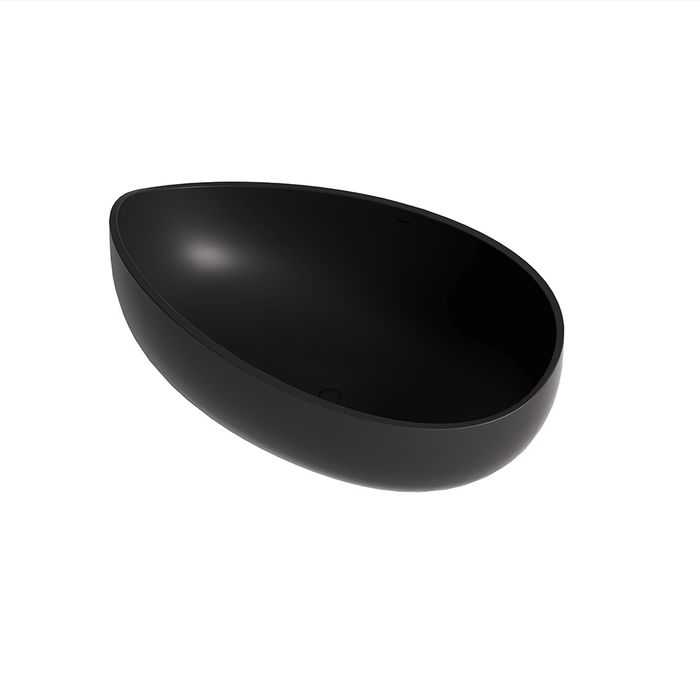 1800*1100*620mm Lukka Waverton Special Shape Solid Surface Stone Freestanding Bathtub With Overflow