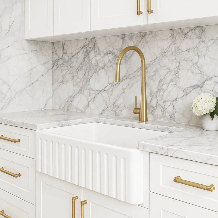 765*460*255mm Otti Boston Butler White Ceramic Kitchen Sink