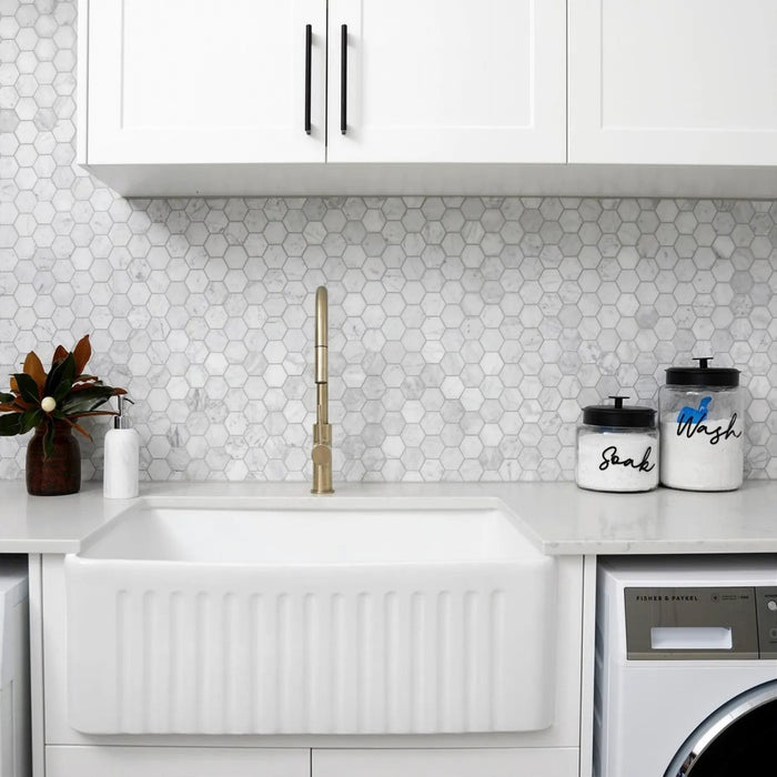 765*460*255mm Otti Boston Butler White Ceramic Kitchen Sink