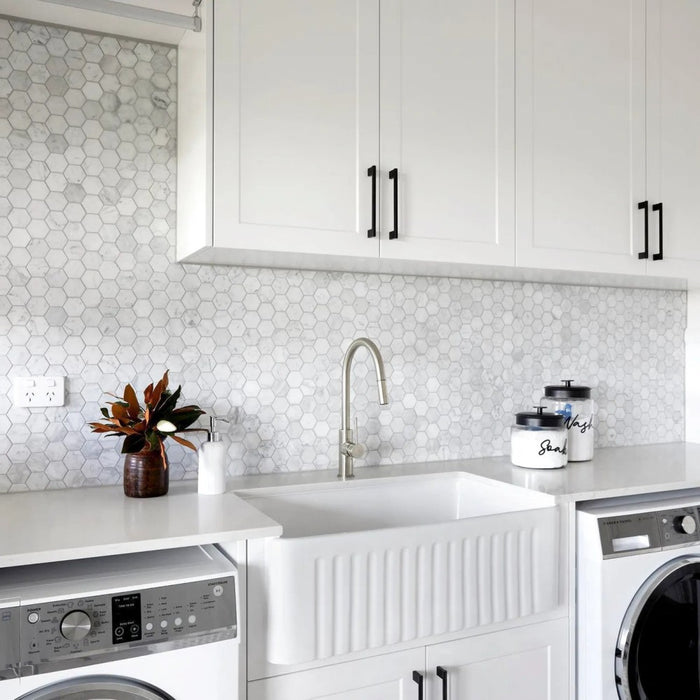 765*460*255mm Otti Boston Butler White Ceramic Kitchen Sink