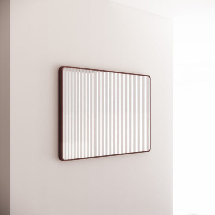 750/900/1200/1500mm ABS Brushed Copper Framed Rectangle Wall Mounted Copper-free Mirror