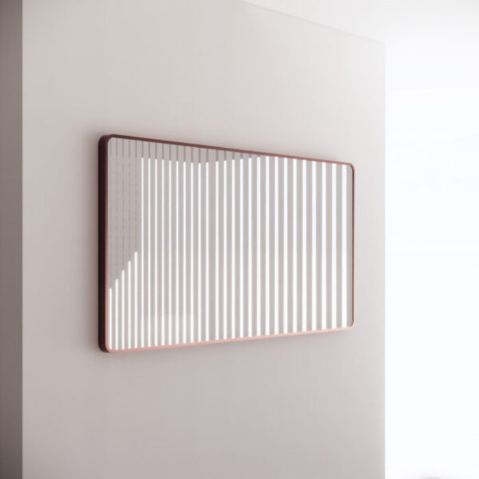 750/900/1200/1500mm ABS Brushed Copper Framed Rectangle Wall Mounted Copper-free Mirror