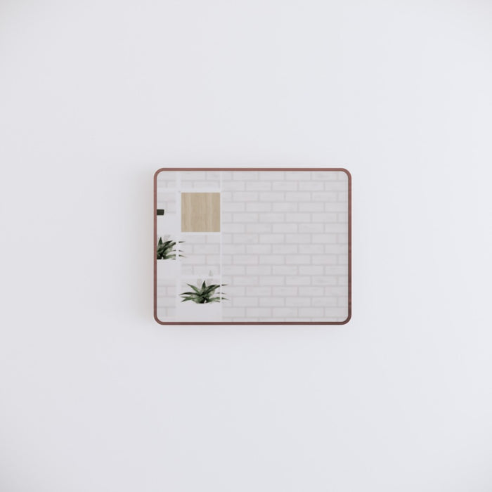 750/900/1200/1500mm ABS Brushed Copper Framed Rectangle Wall Mounted Copper-free Mirror