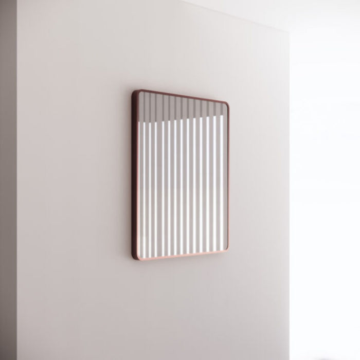 750/900/1200/1500mm ABS Brushed Copper Framed Rectangle Wall Mounted Copper-free Mirror