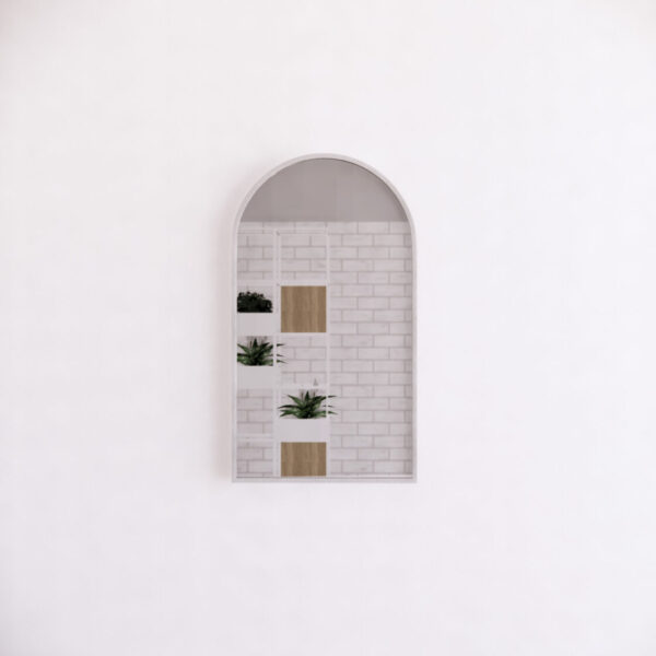 800*450/900*600mm ABS Gold/Black/Brushed Nickel Framed Plain Arch Wall Mounted Mirror Only