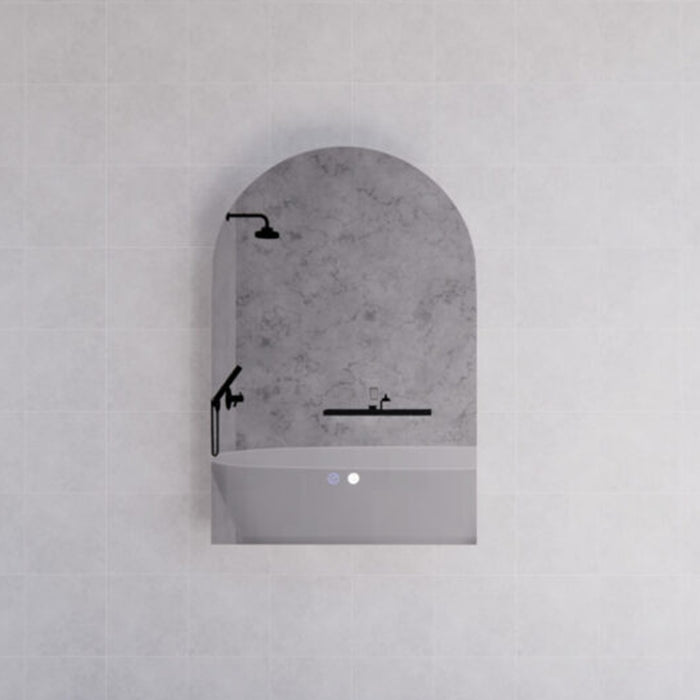 800*450/900*600mm AR1 Arch Frameless Three Color Lights Backlit  LED Bathroom Mirror