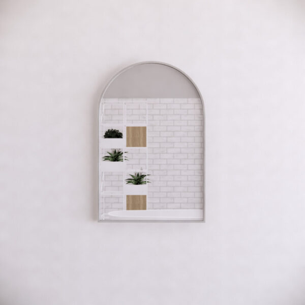 800*450/900*600mm ABS Gold/Black/Brushed Nickel Framed Plain Arch Wall Mounted Mirror Only