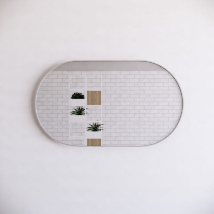 900/1200/1500mm ABS Framed Plain Oval Wall Mounted Copper-free Mirror