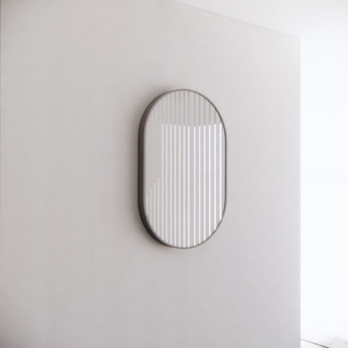 900/1200/1500mm ABS Framed Plain Oval Wall Mounted Copper-free Mirror