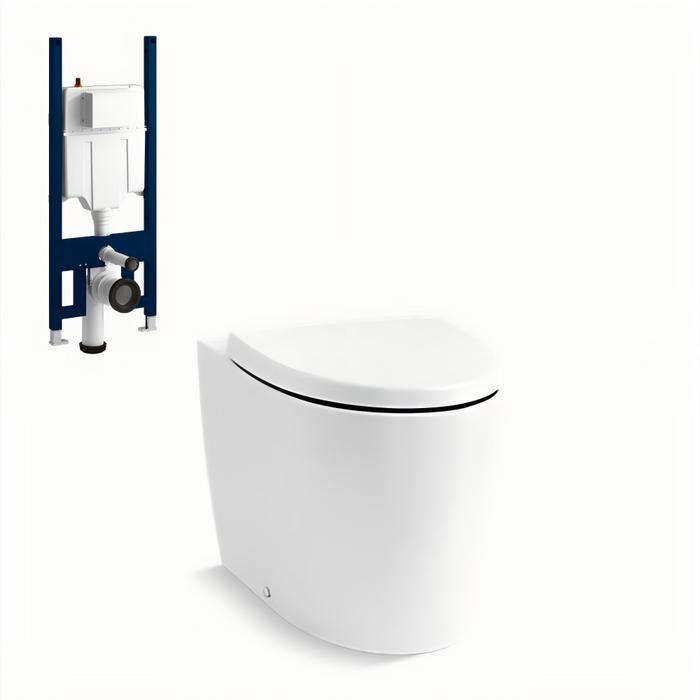 560*370*400mm Kohler Grande Ceramic Gloss White Rimless With Electronic Handheld Remote Bidet Seat Smart Toilet