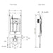 560*370*400mm Kohler Grande Ceramic Gloss White Rimless With Electronic Handheld Remote Bidet Seat Smart Toilet (Copy)
