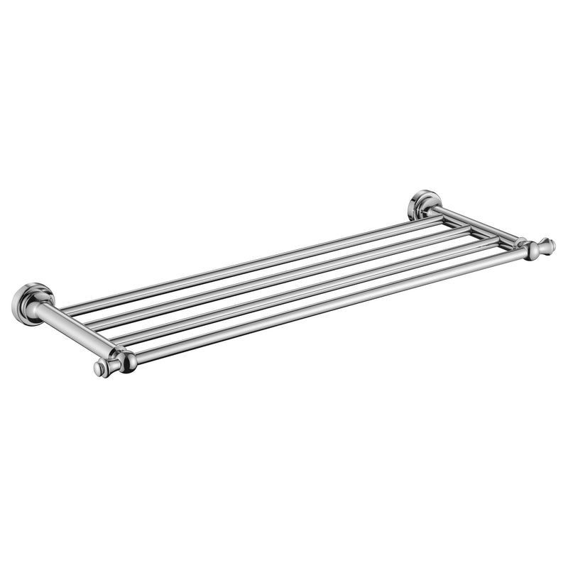 625mm Modernnational Medoc Solid Brass 4 Bar Round Bathroom Shelf
