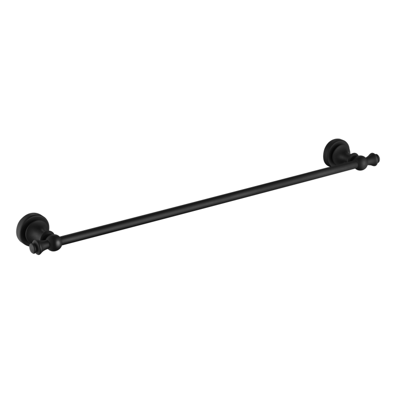 600mm Modernnational Medoc Solid Brass Round Single Towel Rail