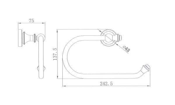 Medoc Towel Holder Solid Brass (Copy)