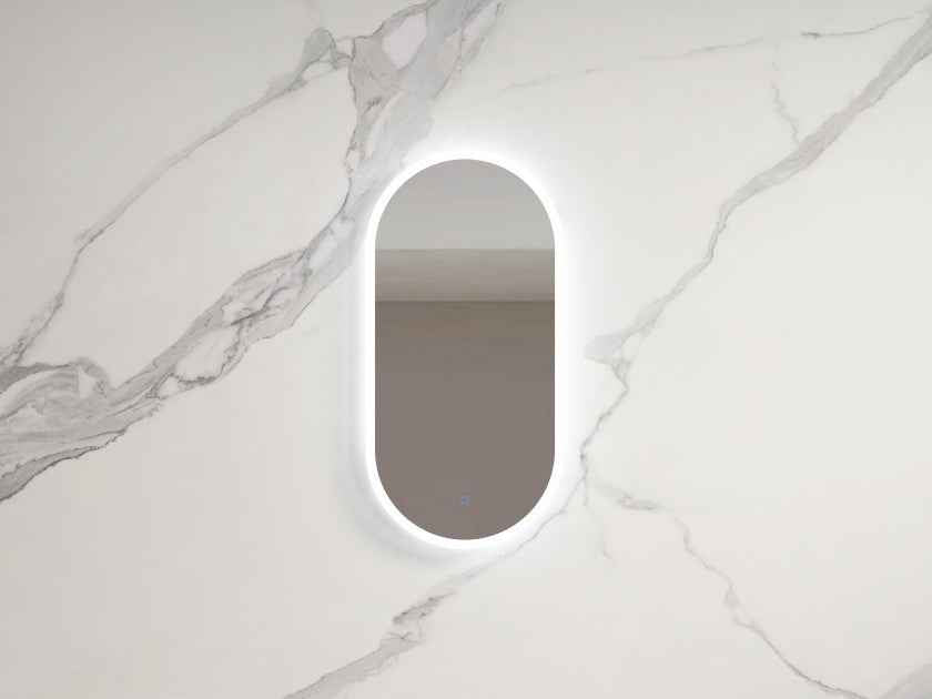 450*900*30mm Infinity Frameless/Black/Gold Glass Oval Dimmable Colour Pencil Edge LED Mirror