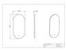 450*900*30mm Infinity Frameless/Black/Gold Glass Oval Dimmable Colour Pencil Edge LED Mirror