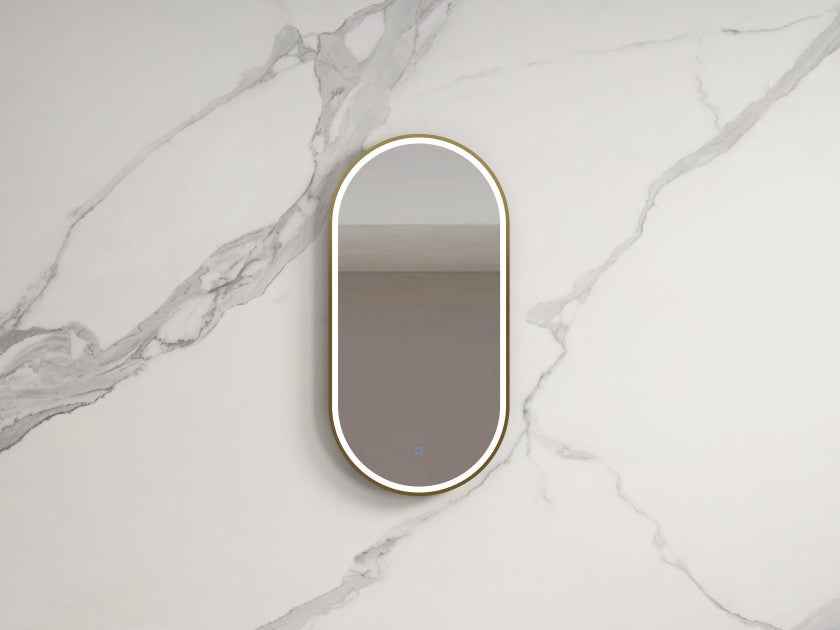 450*900*30mm Infinity Frameless/Black/Gold Glass Oval Dimmable Colour Pencil Edge LED Mirror