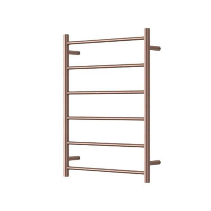 600*800mm Modernnational Mirage 6 Round Bar Champagne Stainless Steel Heated Towel Rail