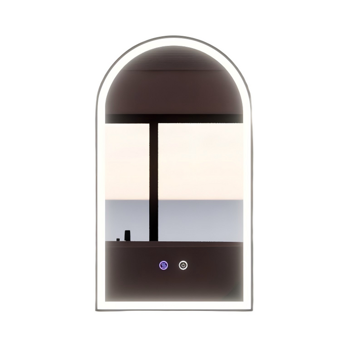 800*450/900*600mm ABS Dual Lighting (Front & Back) Dimmable 3 Colors With Defog Framed LED Arch Wall Mirror