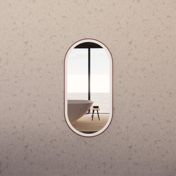 900/1200/1500mm ABS Framed Three Colors O1 Oval with Defog and Dimmer LED Mirror