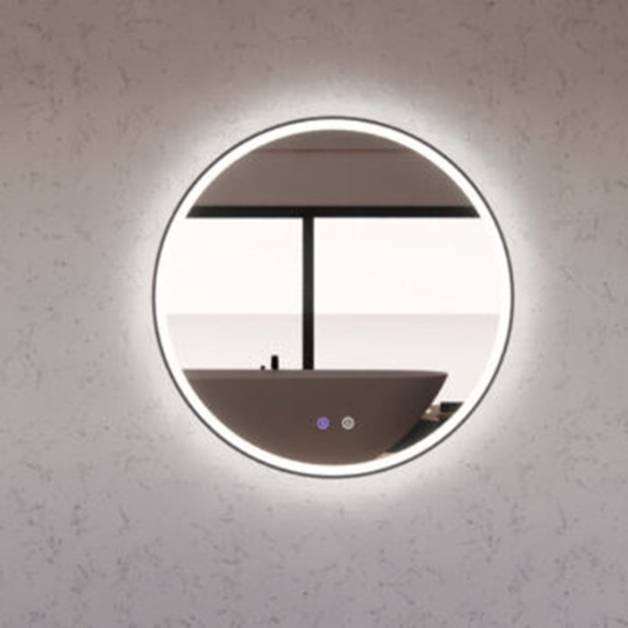 600/800mm ABS Framed R3 Round With Easy Hooks and Dimmer LED Mirror