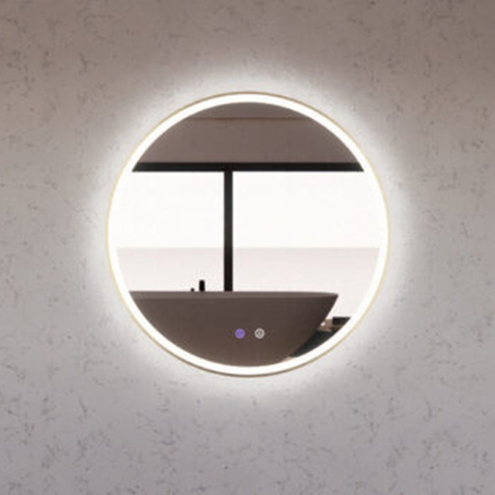 600/800mm ABS Framed R3 Round With Easy Hooks and Dimmer LED Mirror