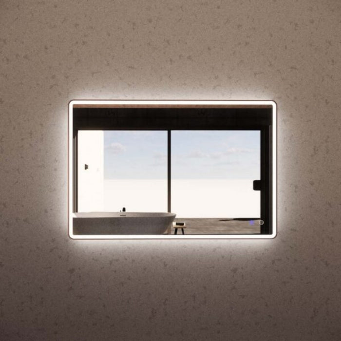 750/900/1200/1500mm ABS Framed S4 Rectangle Square with Easy Hooks and Dimmer LED Mirror