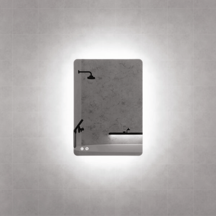 500-1500*30mm ABS S5 Three Color Lights Backlit Rectangle Square With Defogging Function Easy Hook LED Mirror