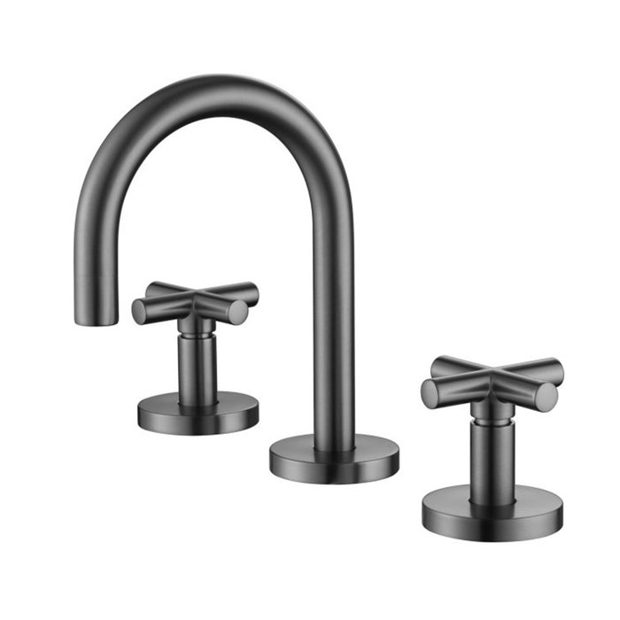 Modernnational Ryker Chrome/Matt Black/Brushed Bronze/Gun Metal/Brushed Nickel/Champagne Solid Brass 1/4 Turn Basin Set