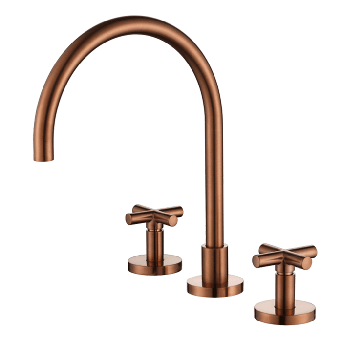 Modernnational Ryker Chrome/Matt Black/Brushed Bronze/Gun Metal/Brushed Nickel/Champagne Solid Brass 1/4 Turn Kitchen Set