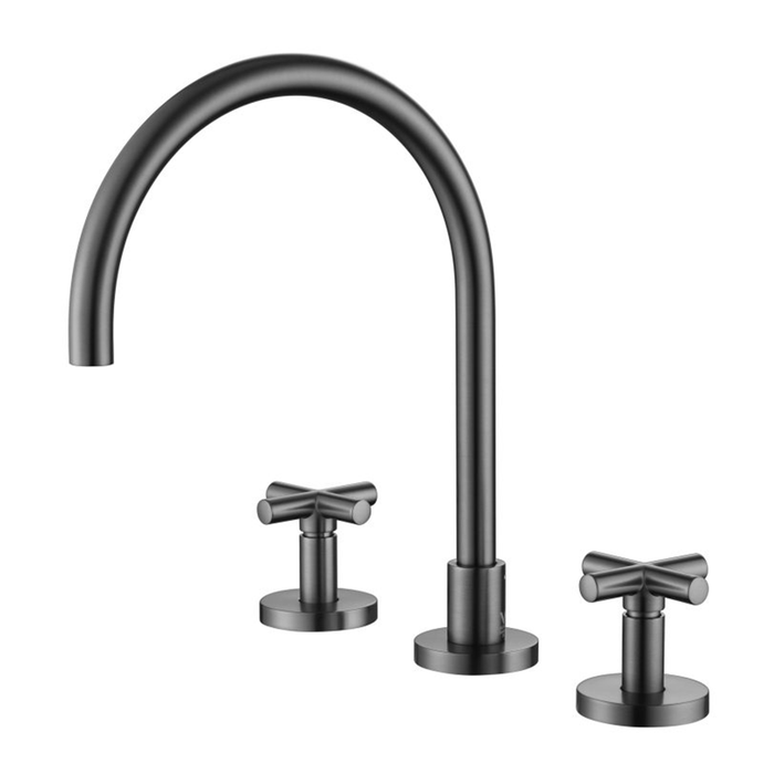 Modernnational Ryker Chrome/Matt Black/Brushed Bronze/Gun Metal/Brushed Nickel/Champagne Solid Brass 1/4 Turn Kitchen Set