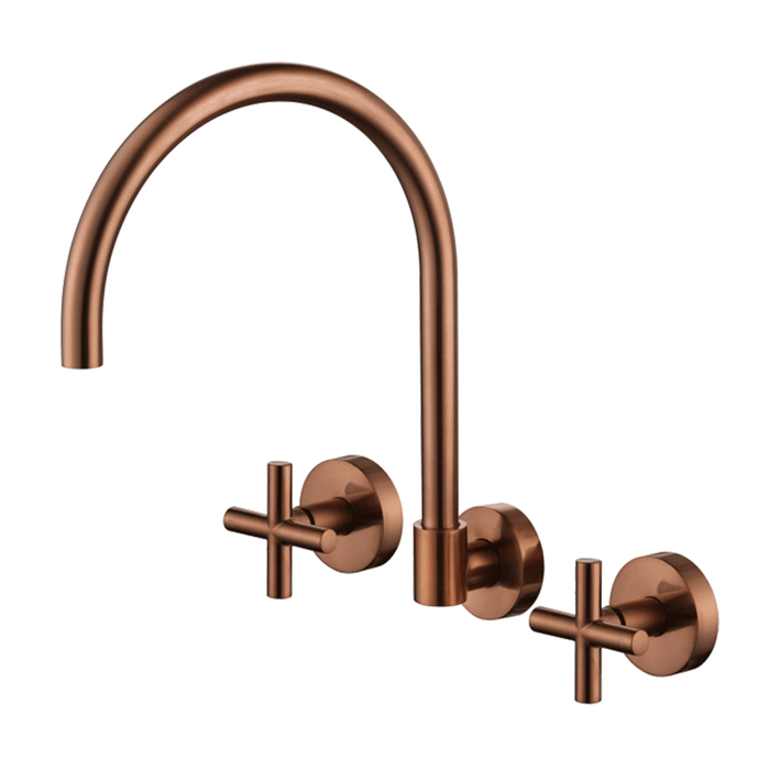 Modernnational Ryker Chrome/Matt Black/Brushed Bronze/Gun Metal/Brushed Nickel/Champagne Solid Brass 1/4 Turn Wall Sink Set