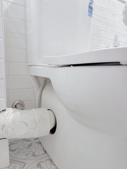 650*385*830mm Unicasa Moi Trinity Gloss White Rimless Left/Right Hole Back To Wall Close Couple Skew Toilet
