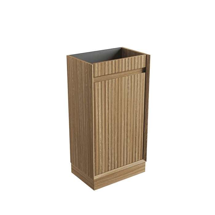 450*300*840mm Aulic Ravia Harvest Oak Plywood Fluted Mini Freestanding Vanity