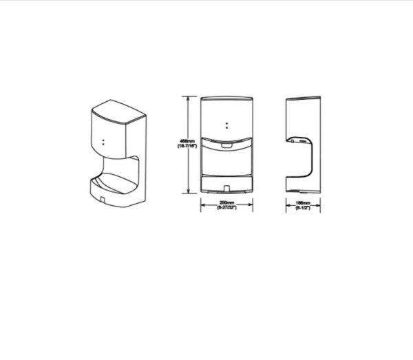 Fast Drying Silver Hand Dryer MY-1-207S