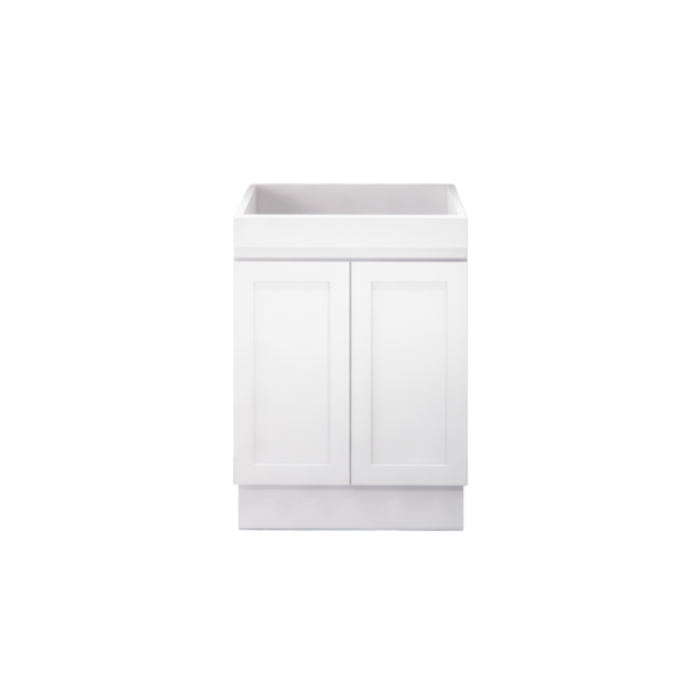 600-1500*450*820mm ABS Miami Matt White Shaker Plywood Freestanding Vanity With Kickboard