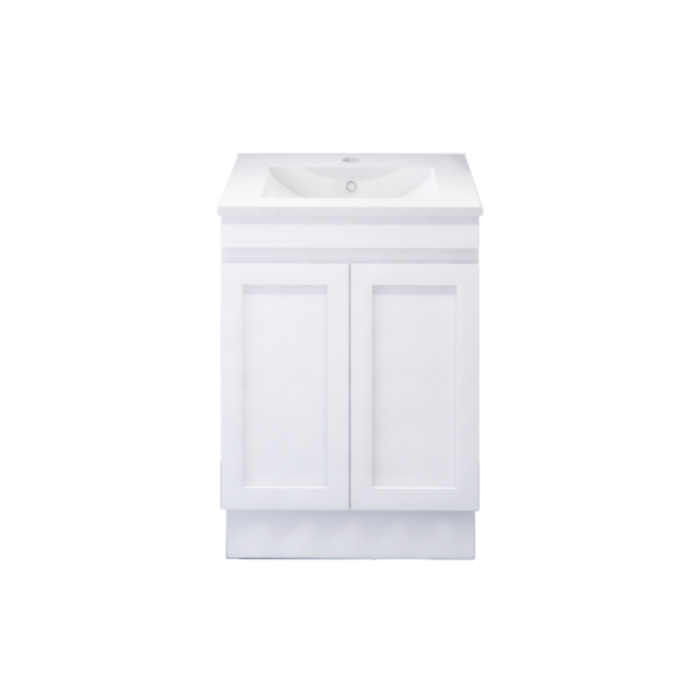 600-1500*450*820mm ABS Miami Matt White Shaker Plywood Freestanding Vanity With Kickboard