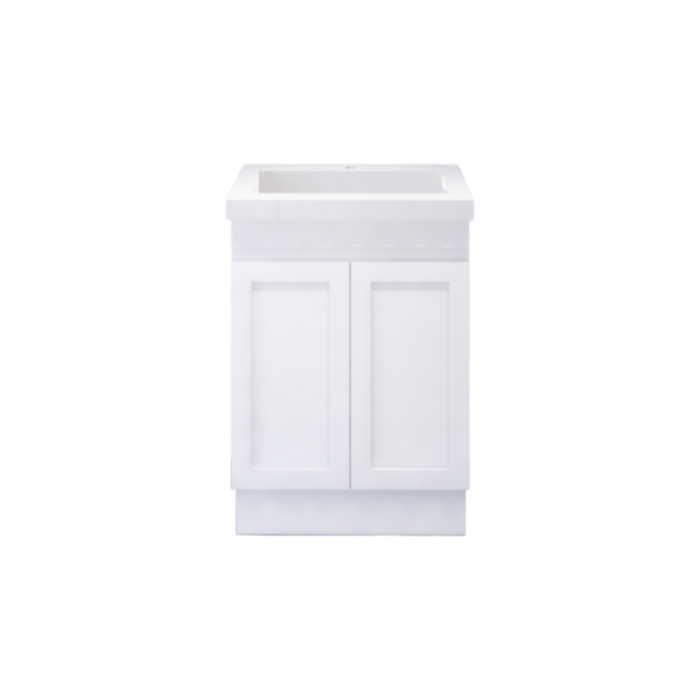 600-1500*450*820mm ABS Miami Matt White Shaker Plywood Freestanding Vanity With Kickboard