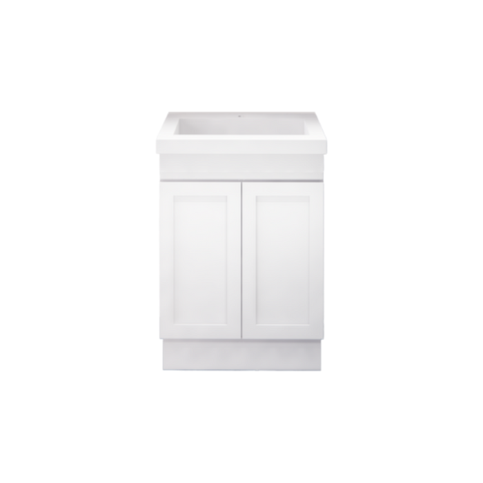 600-1500*450*820mm ABS Miami Matt White Shaker Plywood Freestanding Vanity With Kickboard