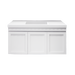 600-1200mm ABS Miami Matt White Shaker Plywood Wall Hung Vanity Cabinet - HD reno