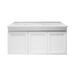 600-1200mm ABS Miami Matt White Shaker Plywood Wall Hung Vanity Cabinet - HD reno